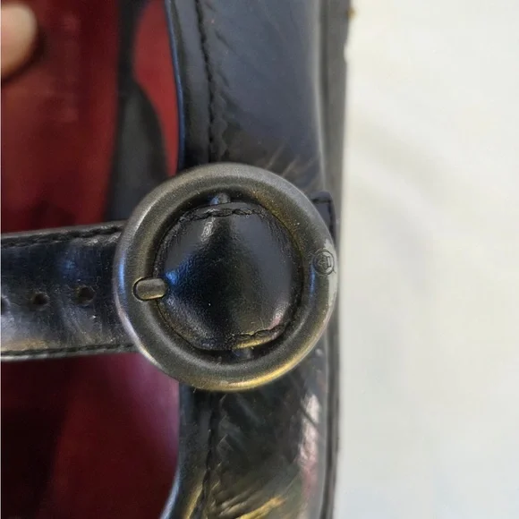 BORN Mary Jane Shoes Womens Size 8.5 Black Leather Buckle - Picture 5 of 8